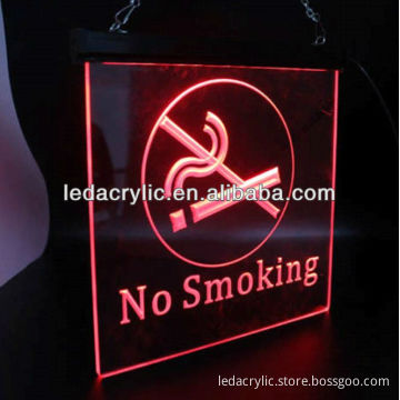 NO Smoking Signs Edge Lit LED Sign